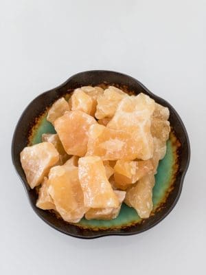 orange calcite rough