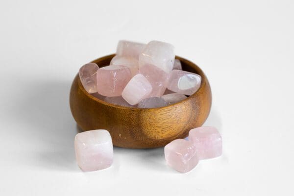 cube quartz rose