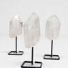 clear quartz crystal on pins