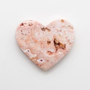 pink crazy lace agate heart