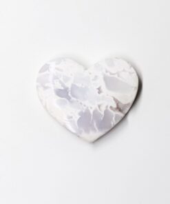 White Snow agate heart