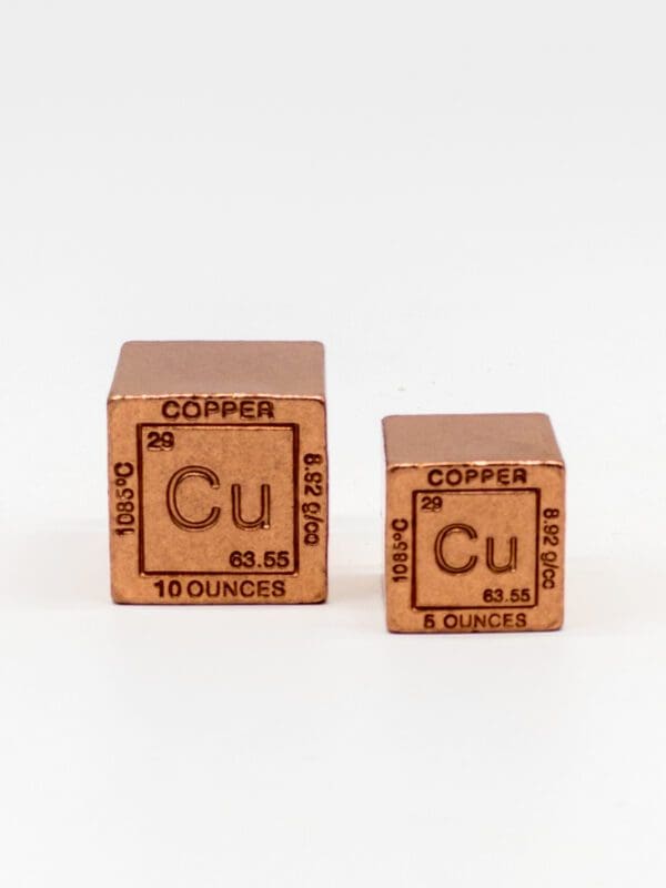 Pure copper cubes