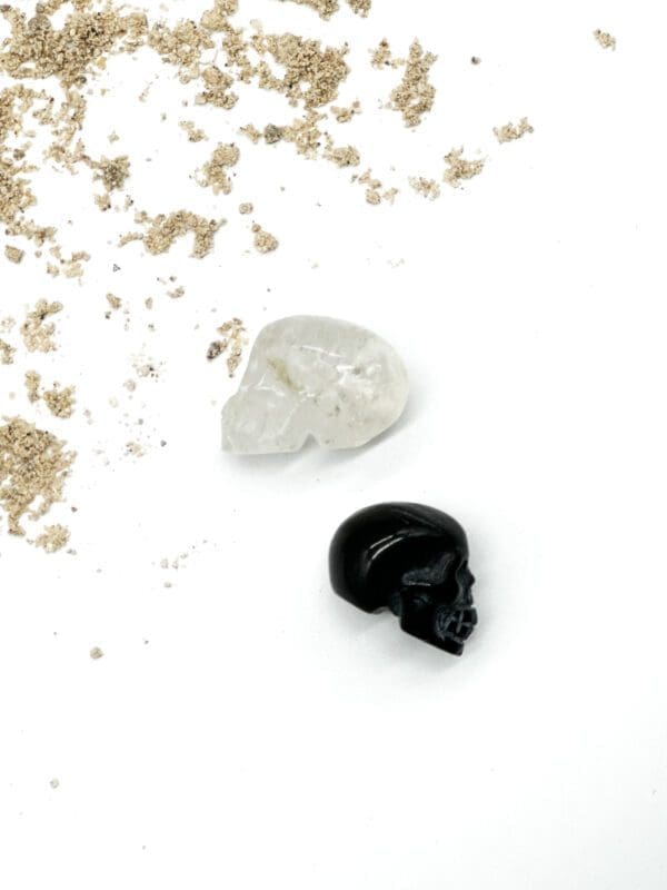 Crystal Skull Quartz and Obsidian