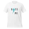 "Bite Me" Humorous Shark Graphic Unisex T-Shirt - White