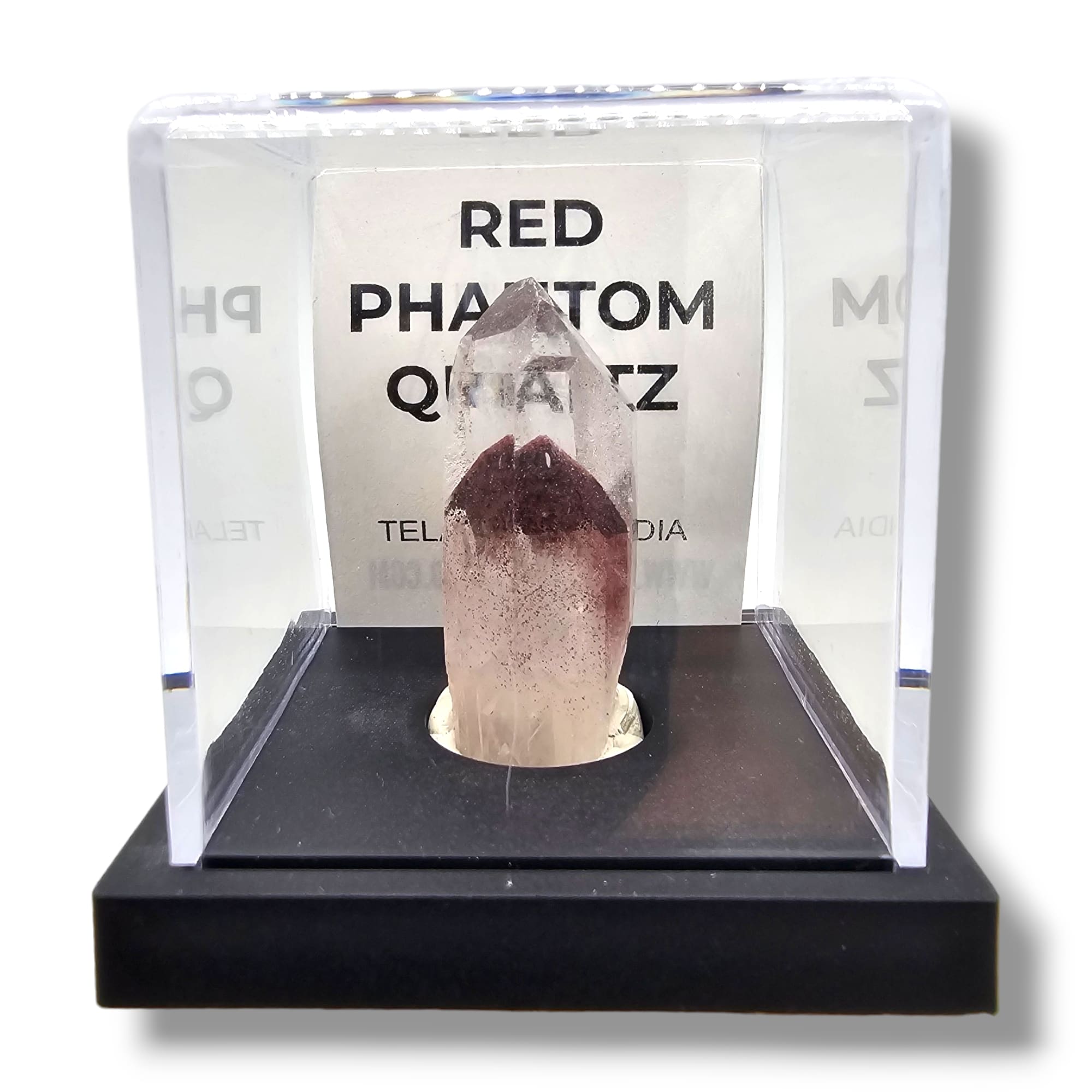 Captivating Red Phantom Quartz Specimen - A Gemological Marvel